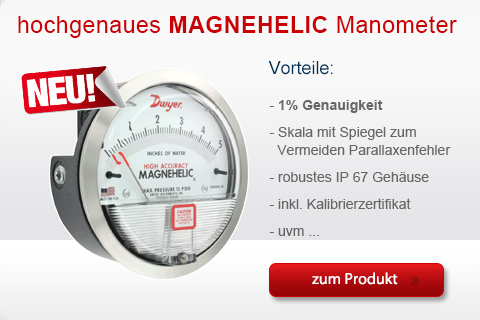 Produkte: hochgenaues Differenzdruckmanometer Typ Magnehelic Serie 2000-HA